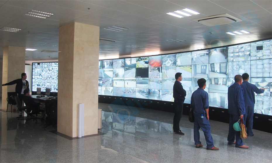 上海平安城市监控中心80块4×20三星46寸液晶拼接屏安防监控系统平台