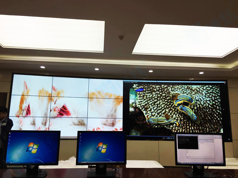 博慈46寸液晶拼接屏打造山东菏泽药业集团展示+监控管理系统平台